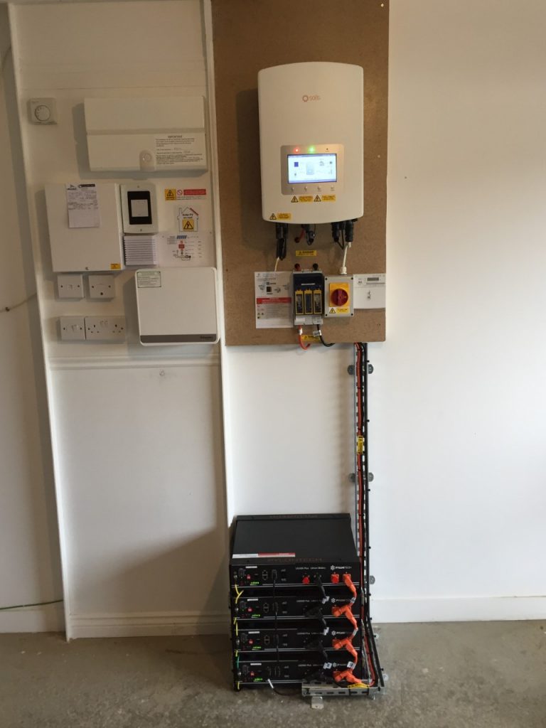 Battery storage installer - Solar PV panel electrical energy store in